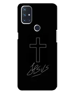 Чохол для OnePlus Nord 10 5G з картинкою «Графічний хрест Jesus»