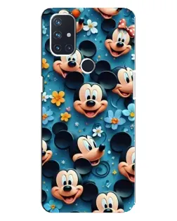 Чехол для OnePlus Nord 10 5G с картинкой «Паттерн Микки и Минни»