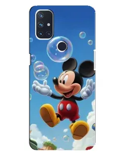 Чехол для OnePlus Nord 10 5G с картинкой «Mickey и мыльные пузыри»