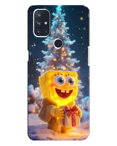 Чехол для OnePlus Nord 10 5G с картинкой «Рождественский Спанч Боб»