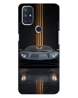 Чехол для OnePlus Nord 10 5G с картинкой «Lamborghini золотые линии»