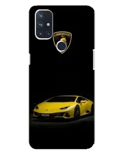 Чехол для OnePlus Nord 10 5G с картинкой «Lamborghini желтый акцент»