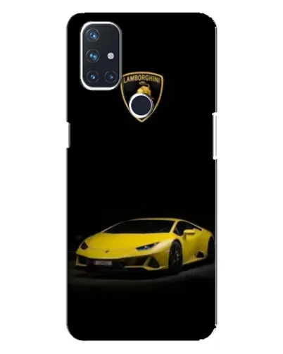 Чехол для OnePlus Nord 10 5G с картинкой «Lamborghini желтый акцент»