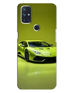 Чехол для OnePlus Nord 10 5G с картинкой «Салатовый Lamborghini Huracan»