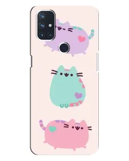 Чехол для OnePlus Nord 10 5G с картинкой «Pusheen трио»