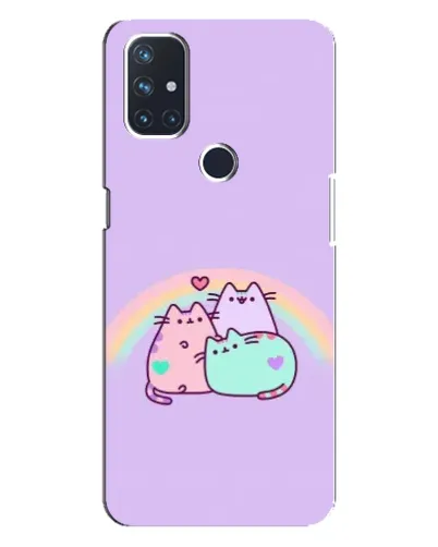 Чехол для OnePlus Nord 10 5G с картинкой «Радужные Пушины»