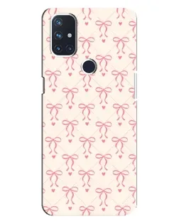 Чехол для OnePlus Nord 10 5G с картинкой «Розовые бантики Coquette»