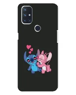 Чехол для OnePlus Nord 10 5G с картинкой «Анжел целует Стича»
