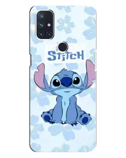 Чехол для OnePlus Nord 10 5G с картинкой «Stitch среди цветов»