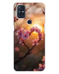 Чехол для OnePlus Nord 10 5G с картинкой «Розовый цвет сердце на фоне заката» Чехол для OnePlus Nord 10 5G с картинкой «Розовый цвет сердце на фоне заката»