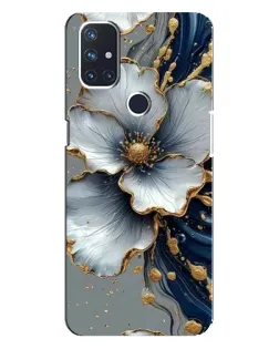 Чехол для OnePlus Nord 10 5G с картинкой «Белый цветок и золотой флюид» Чехол для OnePlus Nord 10 5G с картинкой «Белый цветок и золотой флюид»