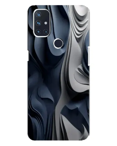 Чехол для OnePlus Nord 10 5G с картинкой «Объемные синие складки»