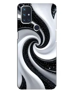 Чехол для OnePlus Nord 10 5G с картинкой «Черно-белая спираль»