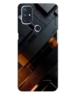 Чехол для OnePlus Nord 10 5G с картинкой «Черные геометрические блоки»