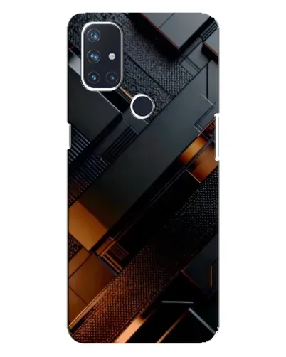 Чехол для OnePlus Nord 10 5G с картинкой «Черные геометрические блоки»