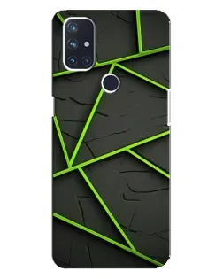Чехол для OnePlus Nord 10 5G с картинкой «Зеленые геометрические линии»