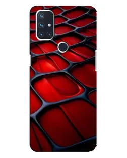 Чехол для OnePlus Nord 10 5G с картинкой «Красная глянцевая сетка»