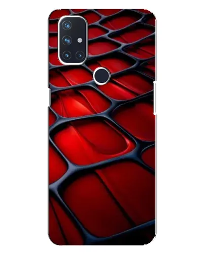 Чехол для OnePlus Nord 10 5G с картинкой «Красная глянцевая сетка»