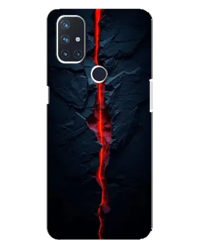 Чехол для OnePlus Nord 10 5G с картинкой «Kрасная лавовая трещина»