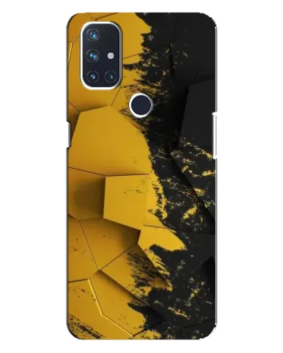 Чехол для OnePlus Nord 10 5G с картинкой «Золотые осколки геометрии»