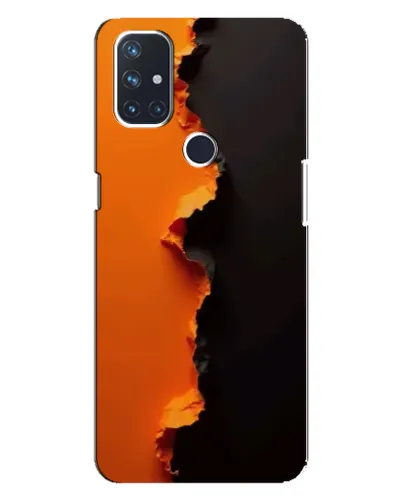 Чехол для OnePlus Nord 10 5G с картинкой «Оранжевый разлом»