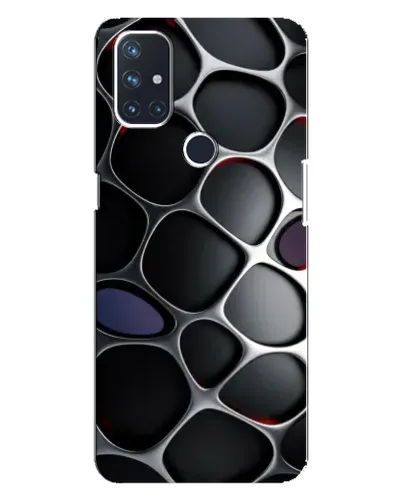 Чехол для OnePlus Nord 10 5G с картинкой «Объемная темная решетка»