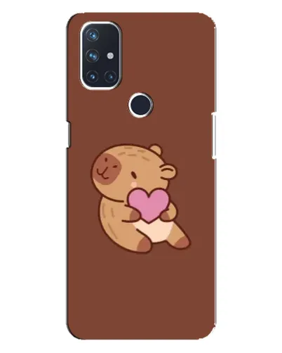 Чехол для OnePlus Nord 10 5G с картинкой «Капибара с сердцем»