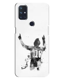 Чехол для OnePlus Nord 10 5G с картинкой «Черно-белый силуэт Месси» Чехол для OnePlus Nord 10 5G с картинкой «Черно-белый силуэт Месси»