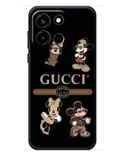Чехол для OnePlus Turbo 6 с картинкой «Gucci — герои Disney и монограмма»