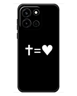 Чехол для OnePlus Turbo 6 с картинкой «Крест и Сердце»