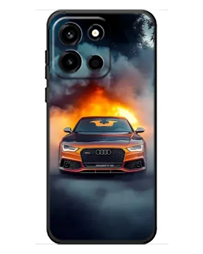 Чохол для OnePlus Turbo 6 з картинкою «Audi у вогняному диму»