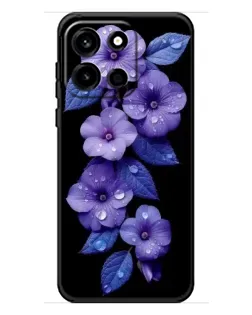 Чехол для OnePlus Turbo 6 с картинкой «Фиолетовые цветы с росою»