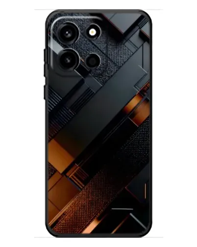 Чохол для OnePlus Turbo 6 з картинкою «Чорні геометричні блоки»