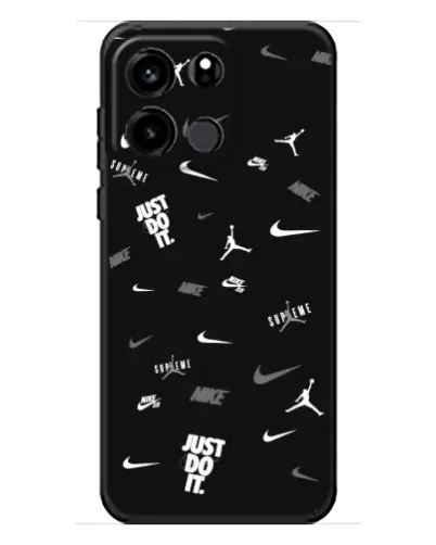 Чехол для OnePlus Turbo 6V с картинкой «Nike Black Pattern»
