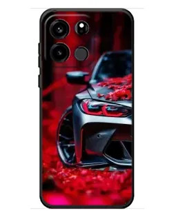 Чохол для OnePlus Turbo 6V з картинкою «Спортивна BMW та квіти»