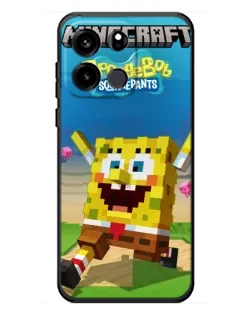Чехол для OnePlus Turbo 6V с картинкой «Губка Боб Minecraft»