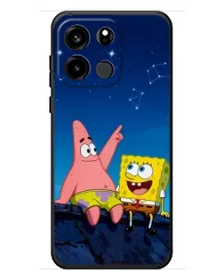 Чехол для OnePlus Turbo 6V с картинкой «Губка Боб и Патрик ночью»