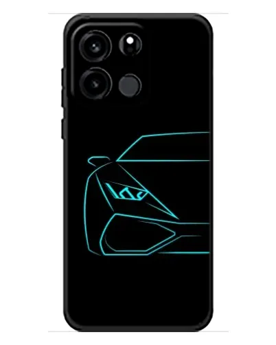 Чехол для OnePlus Turbo 6V с картинкой «Голубой силуэт Lamborghini»