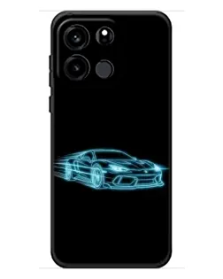 Чехол для OnePlus Turbo 6V с картинкой «Неоновый контур Lamborghini»
