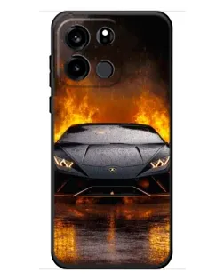 Чехол для OnePlus Turbo 6V с картинкой «Lamborghini в огне»
