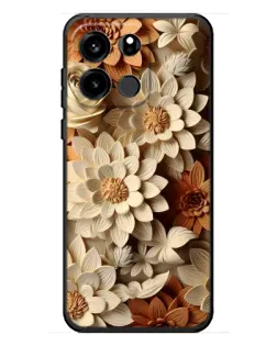 Чехол для OnePlus Turbo 6V с картинкой «Бежевый флористический декор»