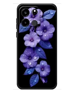Чехол для OnePlus Turbo 6V с картинкой «Фиолетовые цветы с росою»