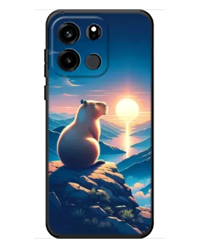 Чохол для OnePlus Turbo 6V з картинкою «Захід сонця з капібарою»