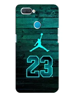 Чехол для OPPO A12 с картинкой «Jordan Cyan 23»