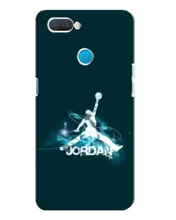 Чехол для OPPO A12 с картинкой «Jordan Blue Fire»