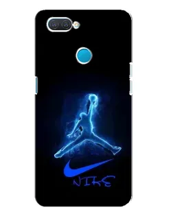 Чехол для OPPO A12 с картинкой «Jordan Neon Blue»