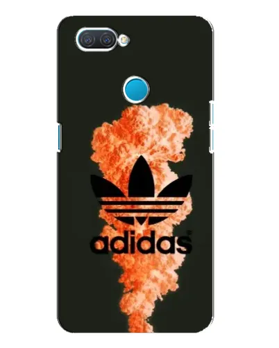 Чехол для OPPO A12 с картинкой «Оранжевый дым Adidas»