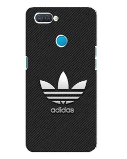 Чехол для OPPO A12 с картинкой «Adidas Карбоновая текстура»
