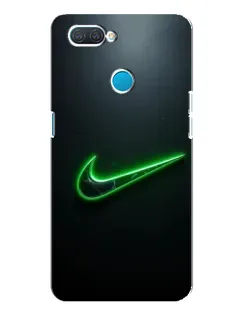 Чехол для OPPO A12 с картинкой «Неоновый контур Nike»