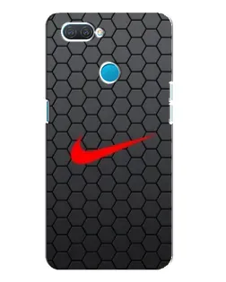 Чехол для OPPO A12 с картинкой «Nike — карбоновая сетка»